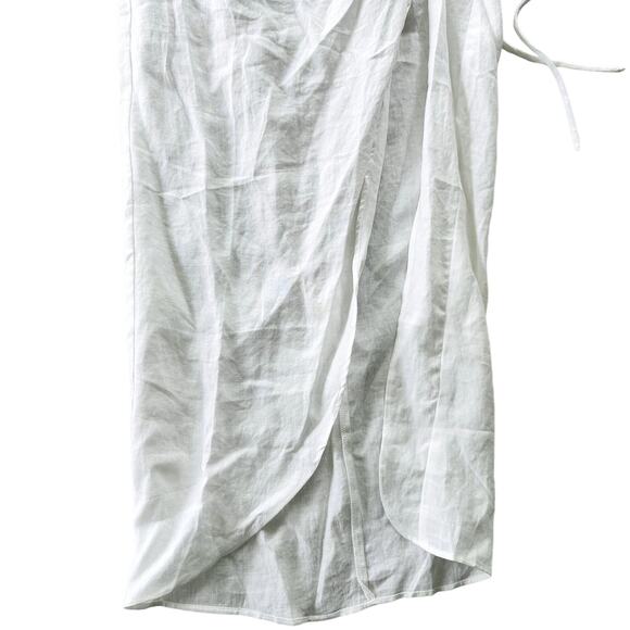 Rumer LouLou Maxi Dress White Linen NEW Size Medium $289 Wedding Beach Grad Prom - Picture 4 of 7